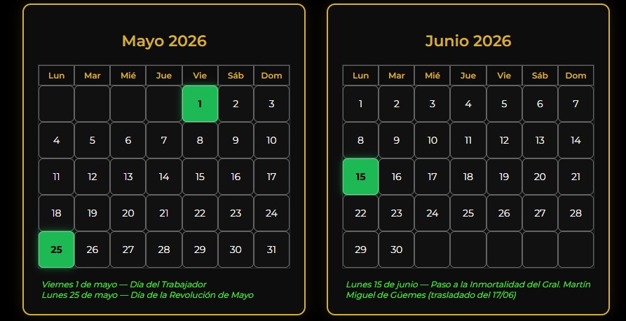 Feriados 2026